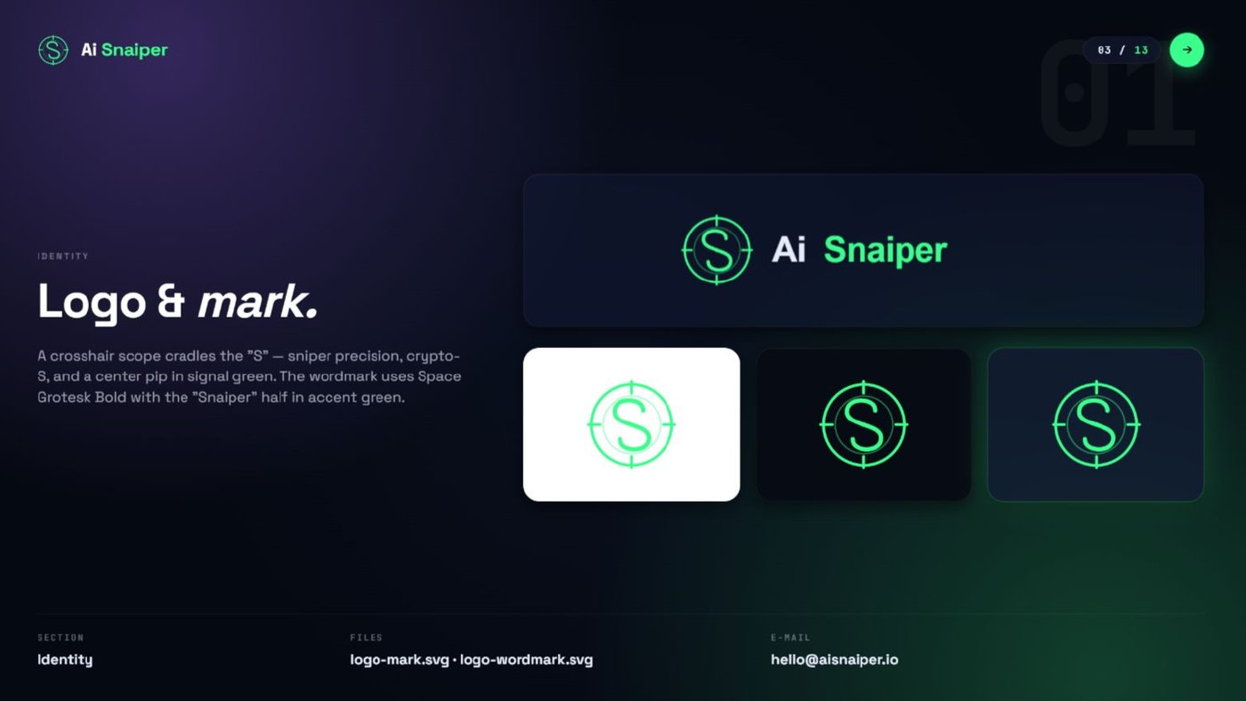Ai Snaiper - color palette and typography