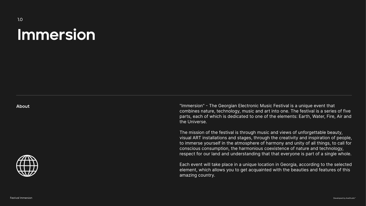 Immersion Fest - concept slides