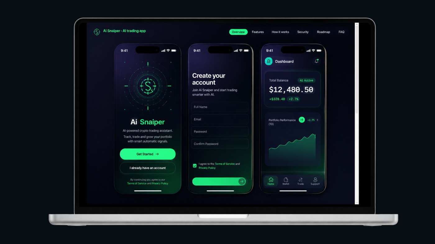 Ai Snaiper mobile UI kit